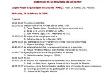 Abierto el plazo de inscripción a la jornada de Geotermia Alicante