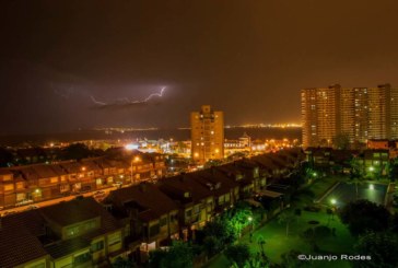 Tormenta nocturna en Alicante